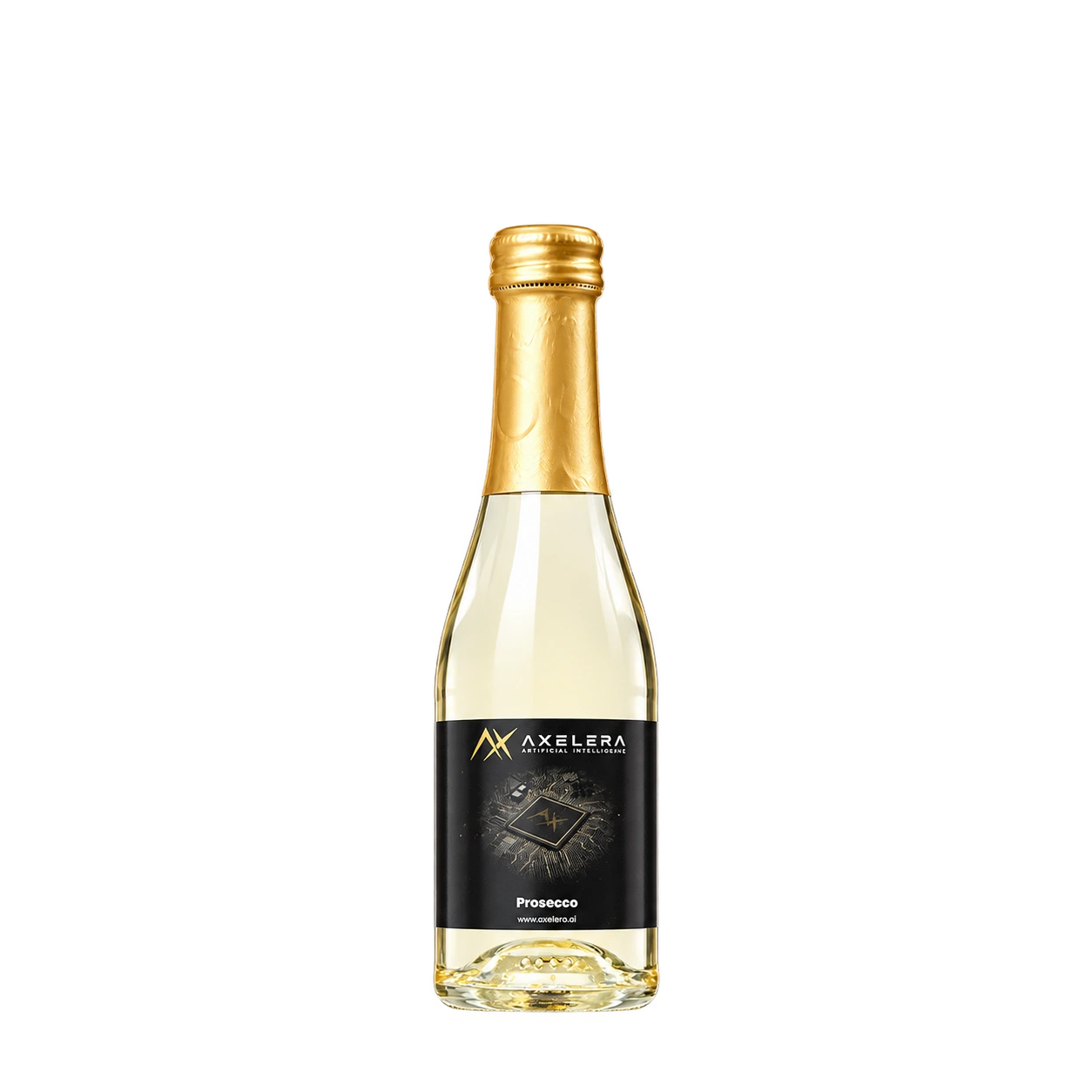 Water Concepts - Fles Secco Vino Frizzante alcoholvrije wijn met logo en etiket