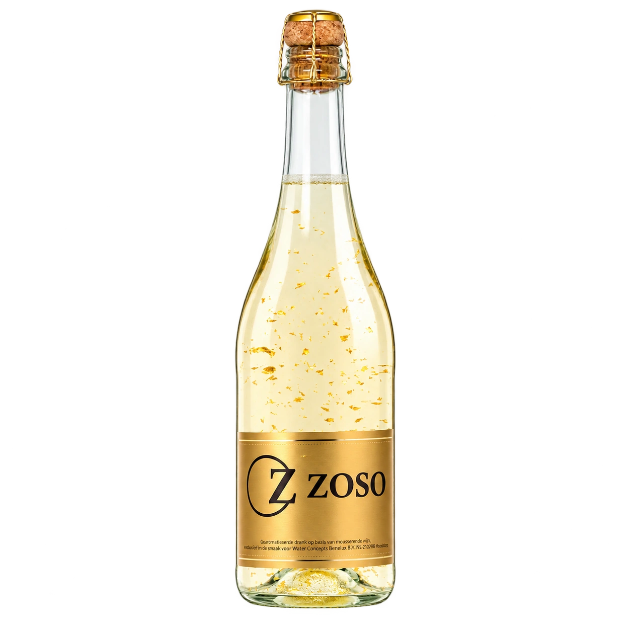 Water Concepts - Fles Sekt Gold wijn met logo en etiket