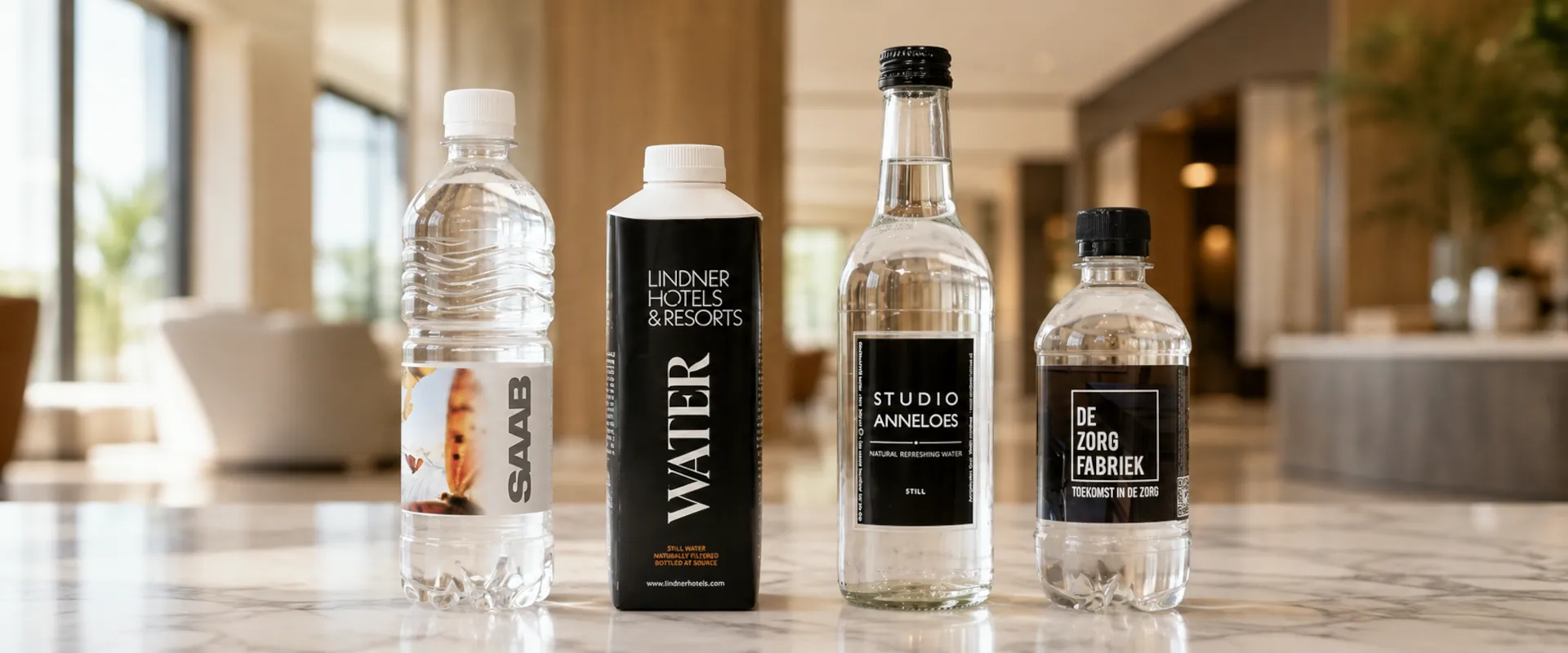 Water Concepts - Flesjes water met eigen logo en etiket